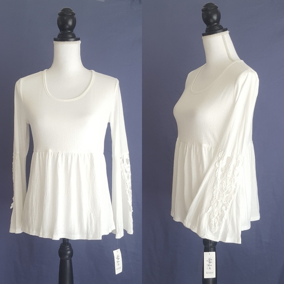 Style & Co. Tops - Host Pick! Style & Co White Peasant Blouse